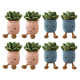 Maxbell 8 PCS Cute Lifelike Plush Green Potted Plants Plant Stuffed Toy Decors