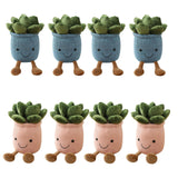 Maxbell 8 PCS Cute Lifelike Plush Green Potted Plants Plant Stuffed Toy Decors