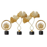 Maxbell 4 PCS Art Leaf Shape Sculpture Ornament Figurine Statue Office Decors