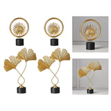 Maxbell 4 PCS Art Leaf Shape Sculpture Ornament Figurine Statue Office Decors