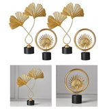 Maxbell 4 PCS Art Leaf Shape Sculpture Ornament Figurine Statue Office Decors