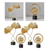 Maxbell 4 PCS Art Leaf Shape Sculpture Ornament Figurine Statue Office Decors