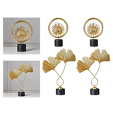 Maxbell 4 PCS Art Leaf Shape Sculpture Ornament Figurine Statue Office Decors
