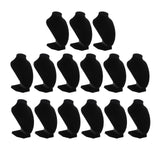 Maxbell 15x Velvet Necklace Bust Display Stands Pendant Chain Jewelry Racks