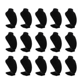 Maxbell 15x Velvet Necklace Bust Display Stands Pendant Chain Jewelry Racks