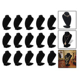 Maxbell 15x Velvet Necklace Bust Display Stands Pendant Chain Jewelry Racks