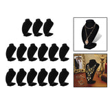 Maxbell 15x Velvet Necklace Bust Display Stands Pendant Chain Jewelry Racks