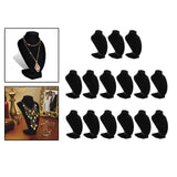 Maxbell 15x Velvet Necklace Bust Display Stands Pendant Chain Jewelry Racks