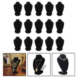 Maxbell 15x Velvet Necklace Bust Display Stands Pendant Chain Jewelry Racks