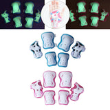Maxbell 2/Set Luminous Kid Skating Safety Protective Gear Knee Elbow Wrist Pad