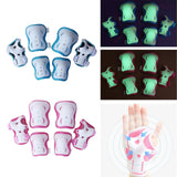 Maxbell 2/Set Luminous Kid Skating Safety Protective Gear Knee Elbow Wrist Pad