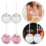 Maxbell 8 Pieces Disco Ball Cup Cocktail Cup Tea Bottle for Bar Wine Glass
