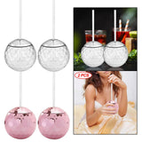 Maxbell 8 Pieces Disco Ball Cup Cocktail Cup Tea Bottle for Bar Wine Glass