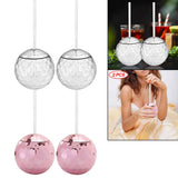 Maxbell 8 Pieces Disco Ball Cup Cocktail Cup Tea Bottle for Bar Wine Glass