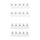 Maxbell 20 Pieces Blank Keychain Key Chain Alloy Key Rings Keyring Bag Tag Craft