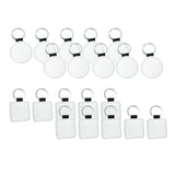 Maxbell 20 Pieces Blank Keychain Key Chain Alloy Key Rings Keyring Bag Tag Craft
