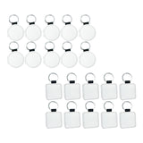 Maxbell 20 Pieces Blank Keychain Key Chain Alloy Key Rings Keyring Bag Tag Craft