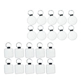 Maxbell 20 Pieces Blank Keychain Key Chain Alloy Key Rings Keyring Bag Tag Craft