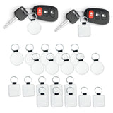 Maxbell 20 Pieces Blank Keychain Key Chain Alloy Key Rings Keyring Bag Tag Craft