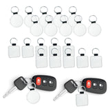 Maxbell 20 Pieces Blank Keychain Key Chain Alloy Key Rings Keyring Bag Tag Craft