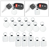 Maxbell 20 Pieces Blank Keychain Key Chain Alloy Key Rings Keyring Bag Tag Craft