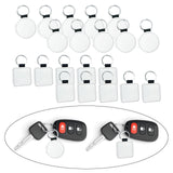 Maxbell 20 Pieces Blank Keychain Key Chain Alloy Key Rings Keyring Bag Tag Craft