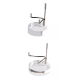 Maxbell 2 Pieces Acrylic Display Stand Rack Round Base for Minerals Rocks Stone