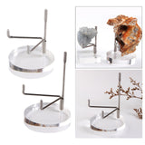Maxbell 2 Pieces Acrylic Display Stand Rack Round Base for Minerals Rocks Stones