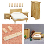 Maxbell Doll House Wood Bedroom Furniture 1:12 Dollhouse