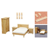 Maxbell Doll House Wood Bedroom Furniture 1:12 Dollhouse
