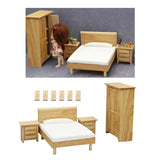 Maxbell Doll House Wood Bedroom Furniture 1:12 Dollhouse
