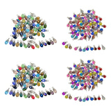 Maxbell 200 Pieces Glass Bead Charms Floral Gems Pendants For Jewelry Making DIY