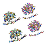 Maxbell 200 Pieces Glass Bead Charms Floral Gems Pendants For Jewelry Making DIY