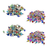 Maxbell 200 Pieces Glass Bead Charms Floral Gems Pendants For Jewelry Making DIY