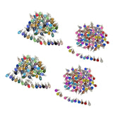 Maxbell 200 Pieces Glass Bead Charms Floral Gems Pendants For Jewelry Making DIY