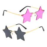 Maxbell 2 Pieces Star Sun Glasses for Men Women Personality Traveling Glasses