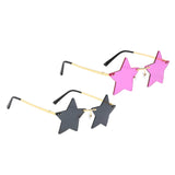 Maxbell 2 Pieces Star Sun Glasses for Men Women Personality Traveling Glasses