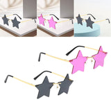 Maxbell 2 Pieces Star Sun Glasses for Men Women Personality Traveling Glasses