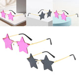 Maxbell 2 Pieces Star Sun Glasses for Men Women Personality Traveling Glasses