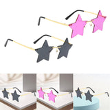 Maxbell 2 Pieces Star Sun Glasses for Men Women Personality Traveling Glasses