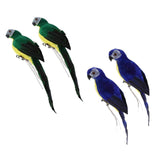Maxbell 2x Handmade Parrot Garden Statue Macaw Figurines Landscape Ornament Props