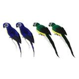 Maxbell 2x Handmade Parrot Garden Statue Macaw Figurines Landscape Ornament Props