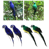 Maxbell 2x Handmade Parrot Garden Statue Macaw Figurines Landscape Ornament Props