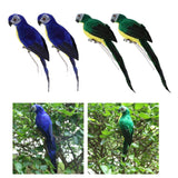 Maxbell 2x Handmade Parrot Garden Statue Macaw Figurines Landscape Ornament Props