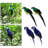 Maxbell 2x Handmade Parrot Garden Statue Macaw Figurines Landscape Ornament Props
