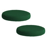 Maxbell 2Pcs Luxury Round Bar Stool Cushion Covers with Elastic Dustproof Slipcover