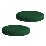 Maxbell 2Pcs Luxury Round Bar Stool Cushion Covers with Elastic Dustproof Slipcover
