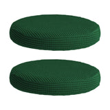Maxbell 2Pcs Luxury Round Bar Stool Cushion Covers with Elastic Dustproof Slipcover