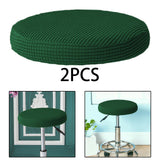 Maxbell 2Pcs Luxury Round Bar Stool Cushion Covers with Elastic Dustproof Slipcover