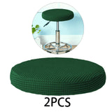Maxbell 2Pcs Luxury Round Bar Stool Cushion Covers with Elastic Dustproof Slipcover